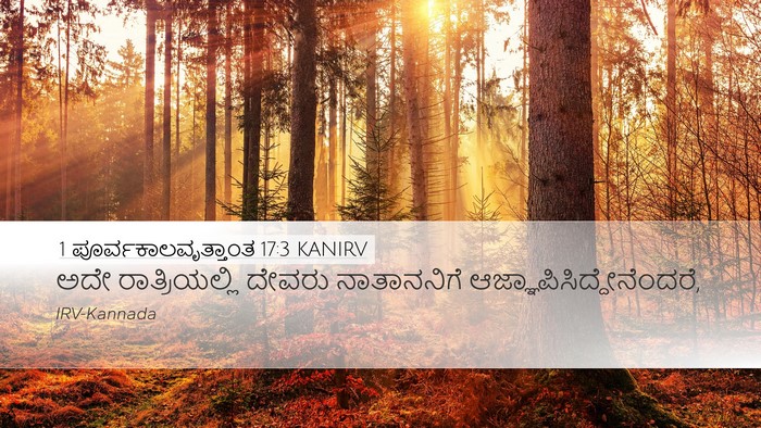 1 ಪೂರ್ವಕಾಲವೃತ್ತಾಂತ 17:3 KANIRV Bible Verse Image