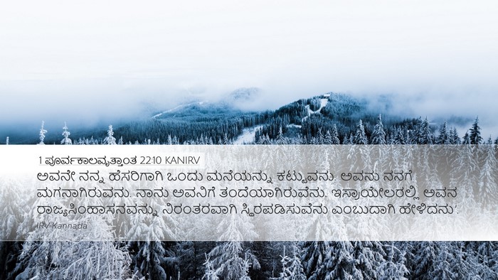 1 ಪೂರ್ವಕಾಲವೃತ್ತಾಂತ 22:10 KANIRV Bible Verse Image