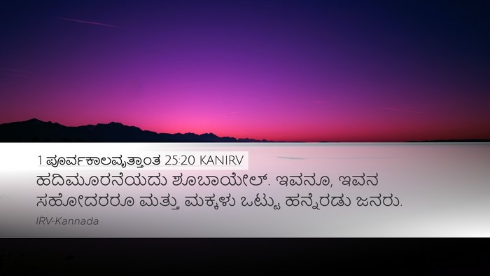 1 ಪೂರ್ವಕಾಲವೃತ್ತಾಂತ 25:20 KANIRV Bible Verse Image