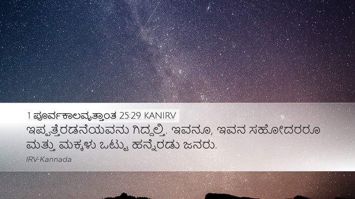 1 ಪೂರ್ವಕಾಲವೃತ್ತಾಂತ 25:29 KANIRV Desktop Wallpaper - ಇಪ್ಪತ್ತೆರಡನೆಯವನು - Desktop Bible Verse Wallpaper