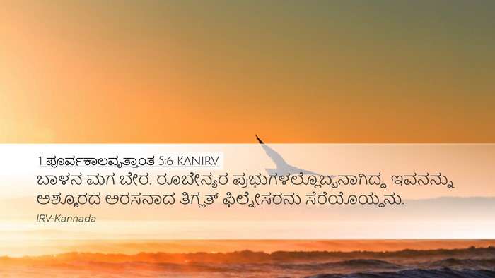 1 ಪೂರ್ವಕಾಲವೃತ್ತಾಂತ 5:6 KANIRV Bible Verse Image