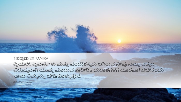1 ಪೇತ್ರನು 2:11 KANIRV Desktop Wallpaper - ಪ್ರಿಯರೇ, - Desktop Bible Verse Wallpaper