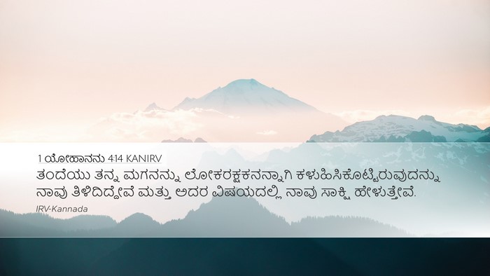 1 ಯೋಹಾನನು 4:14 KANIRV Bible Verse Image