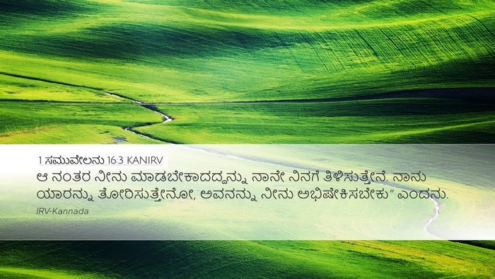 1 ಸಮುವೇಲನು 16:3 KANIRV Bible Verse Image