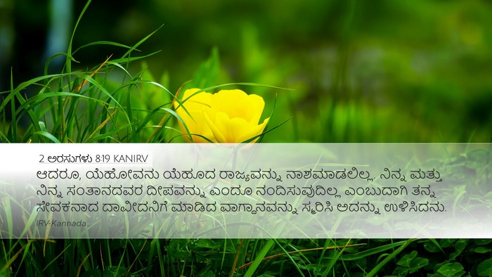 2 ಅರಸುಗಳು 8:19 KANIRV Bible Verse Image