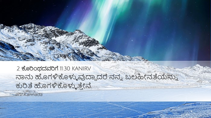 2 ಕೊರಿಂಥದವರಿಗೆ 11:30 KANIRV Bible Verse Image