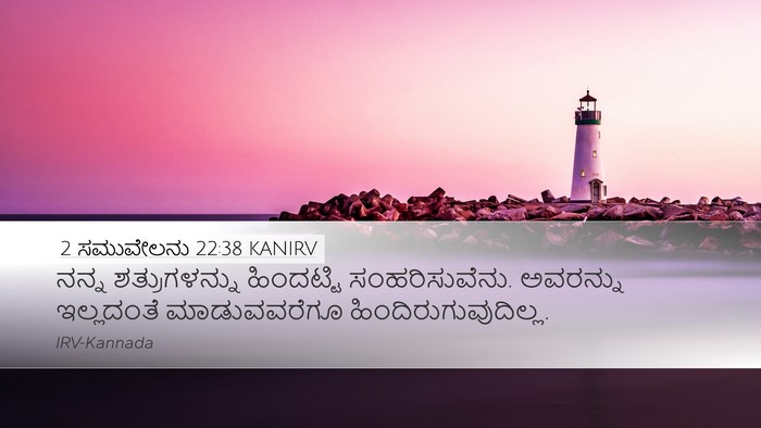 2 ಸಮುವೇಲನು 22:38 KANIRV Desktop Wallpaper - ನನ್ನ ಶತ್ರುಗಳನ್ನು - Desktop Bible Verse Wallpaper
