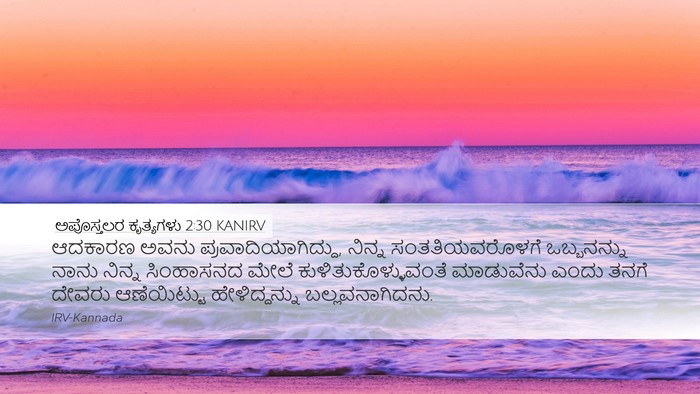 ಅಪೊಸ್ತಲರ ಕೃತ್ಯಗಳು 2:30 KANIRV Bible Verse Image