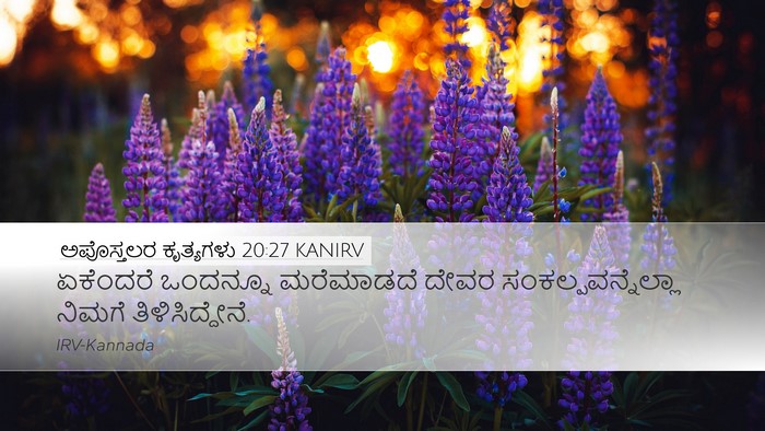 ಅಪೊಸ್ತಲರ ಕೃತ್ಯಗಳು 20:27 KANIRV Bible Verse Image
