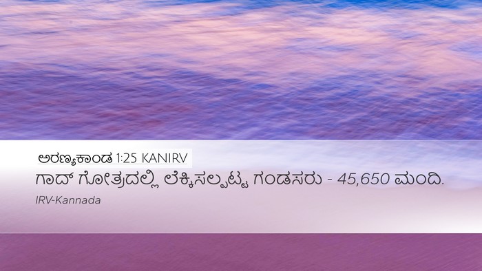 ಅರಣ್ಯಕಾಂಡ 1:25 KANIRV Bible Verse Image