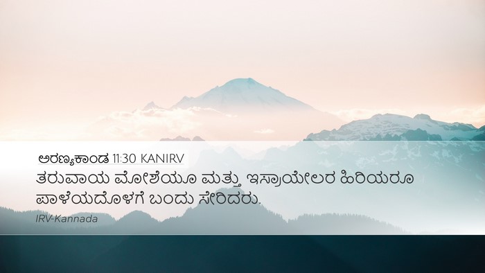 ಅರಣ್ಯಕಾಂಡ 11:30 KANIRV Desktop Wallpaper - ತರುವಾಯ ಮೋಶೆಯೂ - Desktop Bible Verse Wallpaper