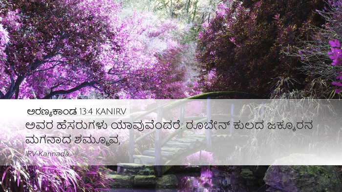 ಅರಣ್ಯಕಾಂಡ 13:4 KANIRV Desktop Wallpaper - ಅವರ ಹೆಸರುಗಳು - Desktop Bible Verse Wallpaper