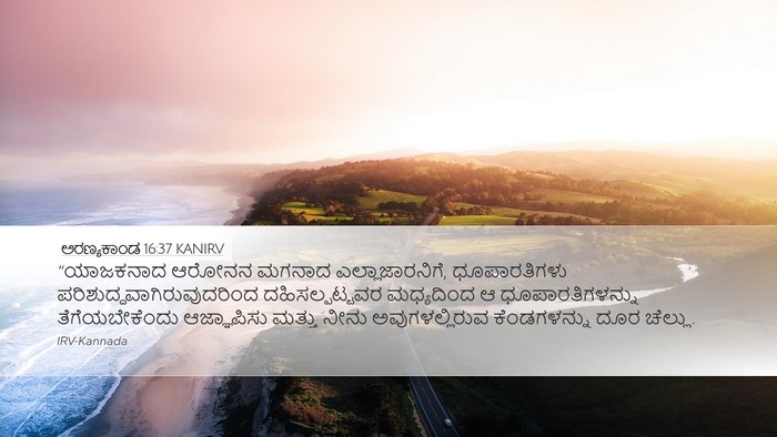 ಅರಣ್ಯಕಾಂಡ 16:37 KANIRV Desktop Wallpaper - “ಯಾಜಕನಾದ ಆರೋನನ - Desktop Bible Verse Wallpaper