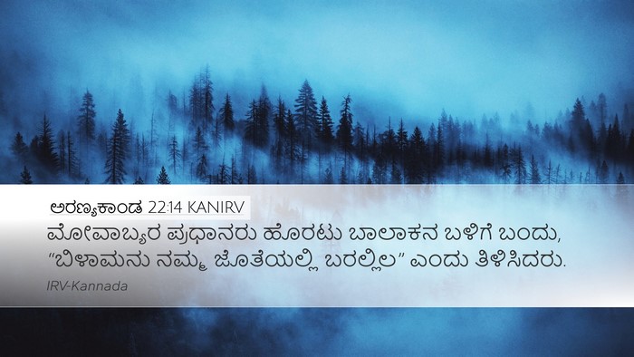 ಅರಣ್ಯಕಾಂಡ 22:14 KANIRV Bible Verse Image