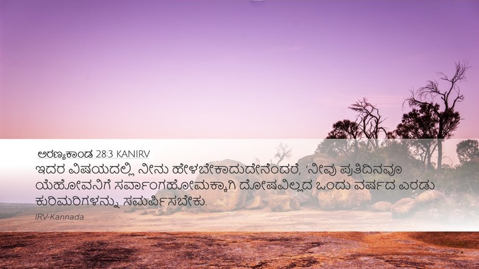 ಅರಣ್ಯಕಾಂಡ 28:3 KANIRV Bible Verse Image