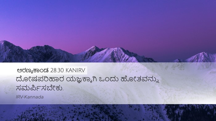 ಅರಣ್ಯಕಾಂಡ 28:30 KANIRV Bible Verse Image