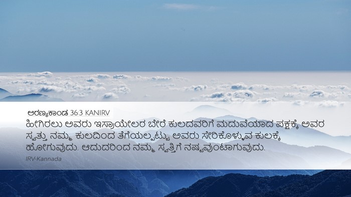ಅರಣ್ಯಕಾಂಡ 36:3 KANIRV Desktop Wallpaper - ಹೀಗಿರಲು ಅವರು - Desktop Bible Verse Wallpaper