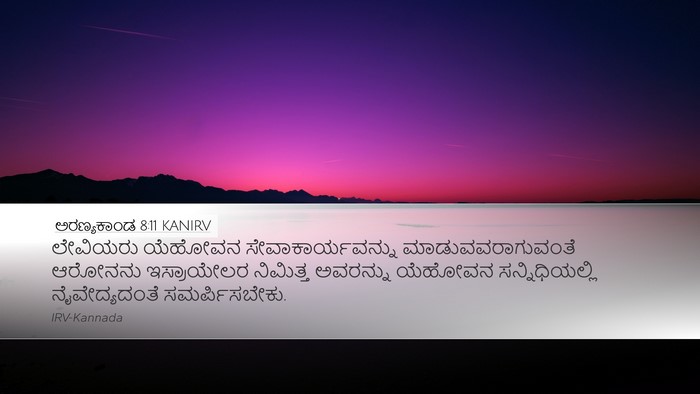 ಅರಣ್ಯಕಾಂಡ 8:11 KANIRV Bible Verse Image