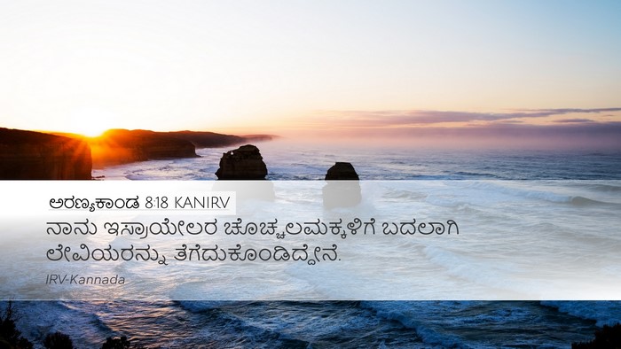 ಅರಣ್ಯಕಾಂಡ 8:18 KANIRV Desktop Wallpaper - ನಾನು ಇಸ್ರಾಯೇಲರ - Desktop Bible Verse Wallpaper