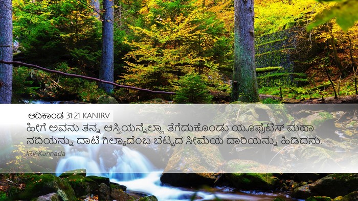 ಆದಿಕಾಂಡ 31:21 KANIRV Bible Verse Image