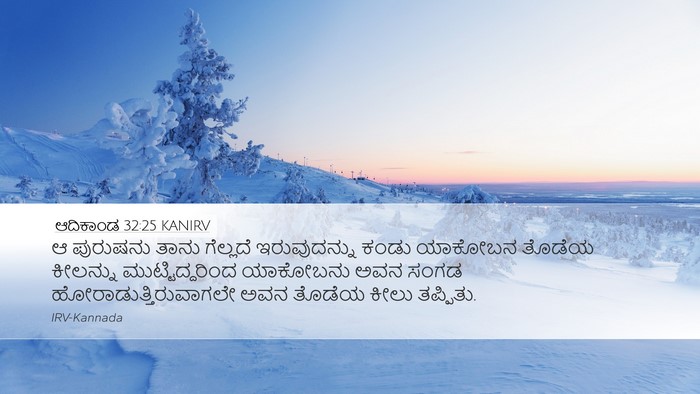 ಆದಿಕಾಂಡ 32:25 KANIRV Bible Verse Image