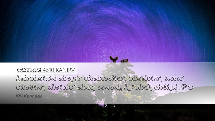 ಆದಿಕಾಂಡ 46:10 KANIRV Bible Verse Image