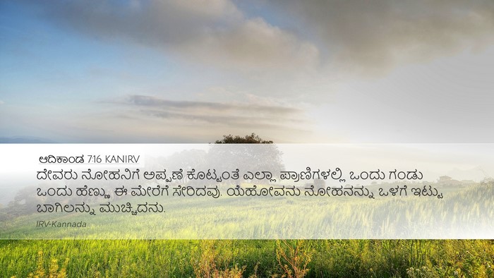 ಆದಿಕಾಂಡ 7:16 KANIRV Bible Verse Image