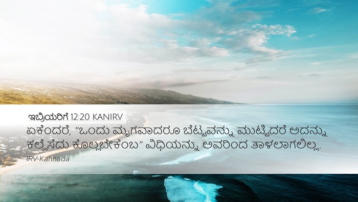 ಇಬ್ರಿಯರಿಗೆ 12:20 KANIRV Bible Verse Image
