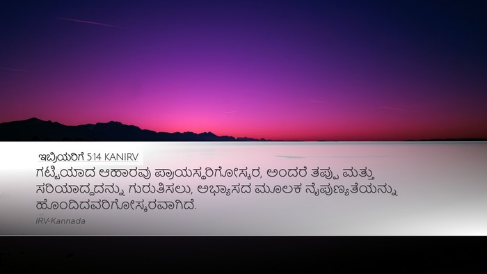 ಇಬ್ರಿಯರಿಗೆ 5:14 KANIRV Bible Verse Image