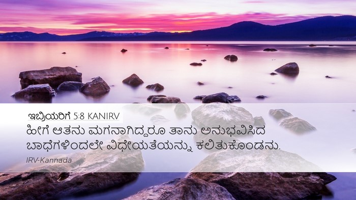 ಇಬ್ರಿಯರಿಗೆ 5:8 KANIRV Bible Verse Image