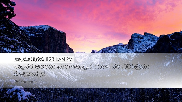 ಜ್ಞಾನೋಕ್ತಿಗಳು 11:23 KANIRV Bible Verse Image
