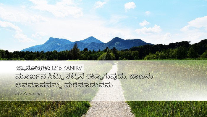 ಜ್ಞಾನೋಕ್ತಿಗಳು 12:16 KANIRV Bible Verse Image