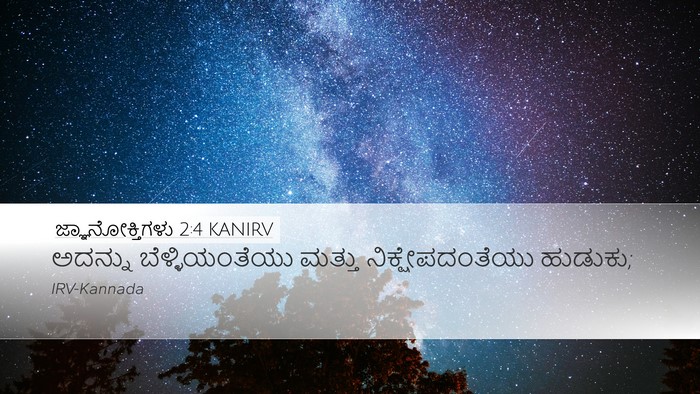 ಜ್ಞಾನೋಕ್ತಿಗಳು 2:4 KANIRV Bible Verse Image