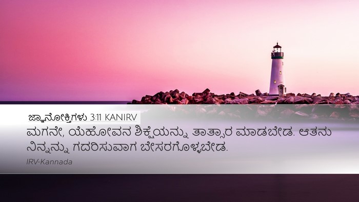 ಜ್ಞಾನೋಕ್ತಿಗಳು 3:11 KANIRV Bible Verse Image