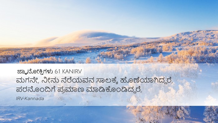 ಜ್ಞಾನೋಕ್ತಿಗಳು 6:1 KANIRV Bible Verse Image