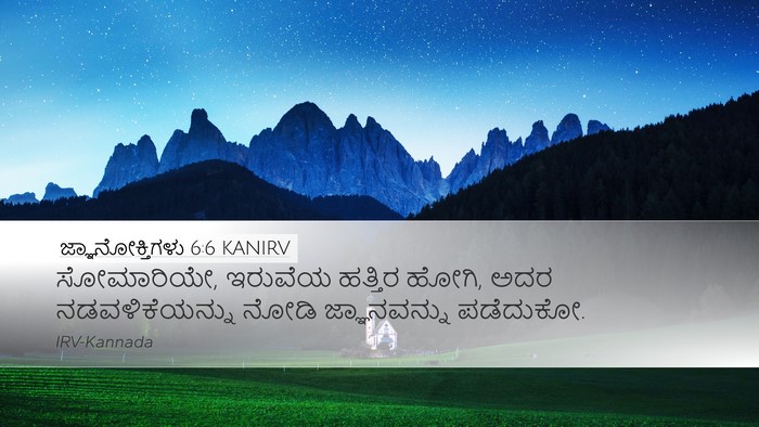 ಜ್ಞಾನೋಕ್ತಿಗಳು 6:6 KANIRV Bible Verse Image