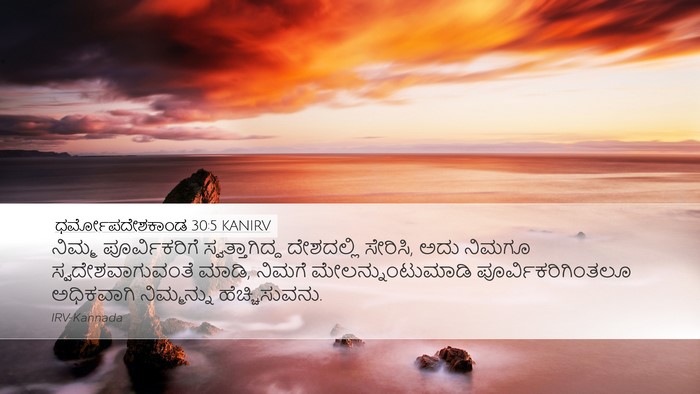 ಧರ್ಮೋಪದೇಶಕಾಂಡ 30:5 KANIRV Desktop Wallpaper - ನಿಮ್ಮ ಪೂರ್ವಿಕರಿಗೆ - Desktop Bible Verse Wallpaper
