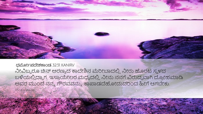 ಧರ್ಮೋಪದೇಶಕಾಂಡ 32:51 KANIRV Bible Verse Image
