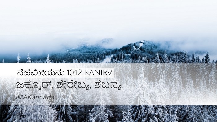 ನೆಹೆಮೀಯನು 10:12 KANIRV Bible Verse Image