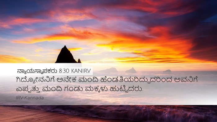 ನ್ಯಾಯಸ್ಥಾಪಕರು 8:30 KANIRV Bible Verse Image