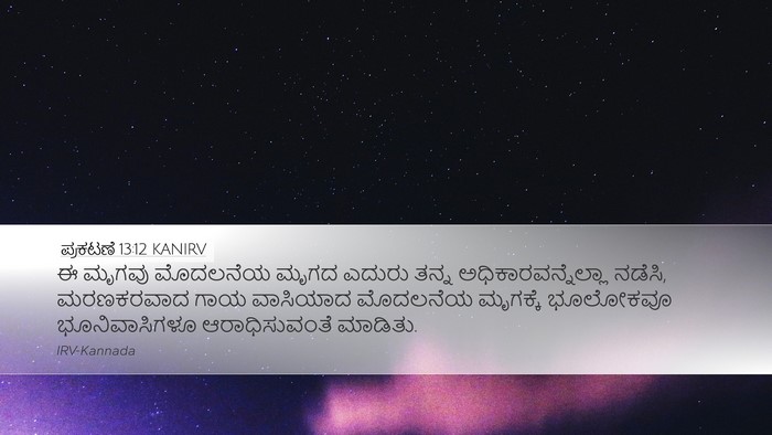 ಪ್ರಕಟಣೆ 13:12 KANIRV Bible Verse Image