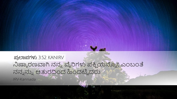ಪ್ರಲಾಪಗಳು 3:52 KANIRV Bible Verse Image