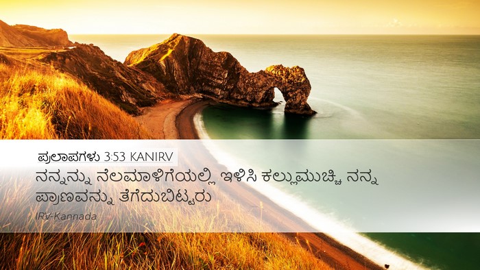 ಪ್ರಲಾಪಗಳು 3:53 KANIRV Bible Verse Image