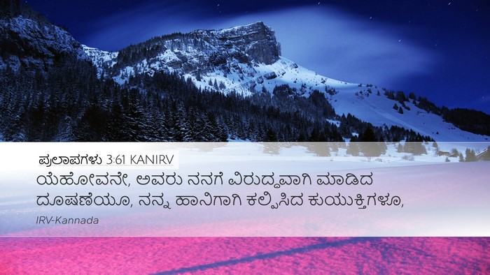 ಪ್ರಲಾಪಗಳು 3:61 KANIRV Bible Verse Image