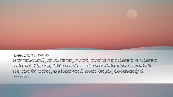 ಮತ್ತಾಯನು 11:25 KANIRV Bible Verse Image