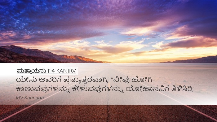 ಮತ್ತಾಯನು 11:4 KANIRV Bible Verse Image