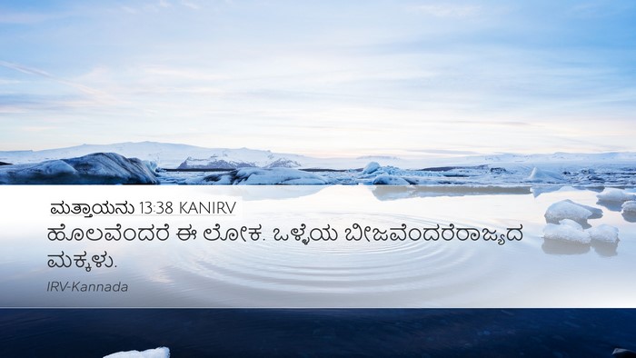 ಮತ್ತಾಯನು 13:38 KANIRV Bible Verse Image