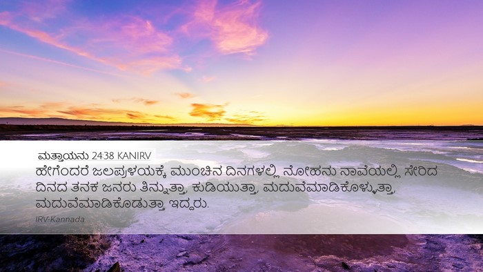 ಮತ್ತಾಯನು 24:38 KANIRV Bible Verse Image