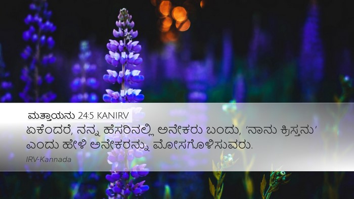 ಮತ್ತಾಯನು 24:5 KANIRV Bible Verse Image
