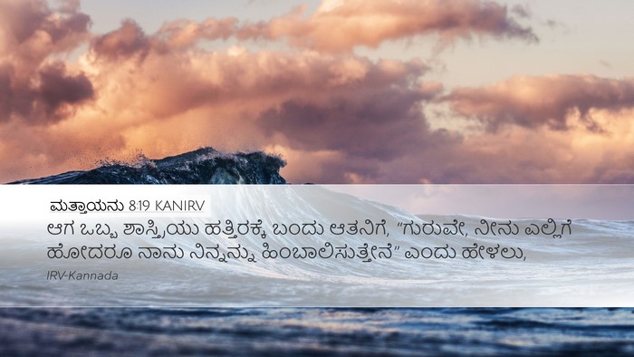ಮತ್ತಾಯನು 8:19 KANIRV Bible Verse Image